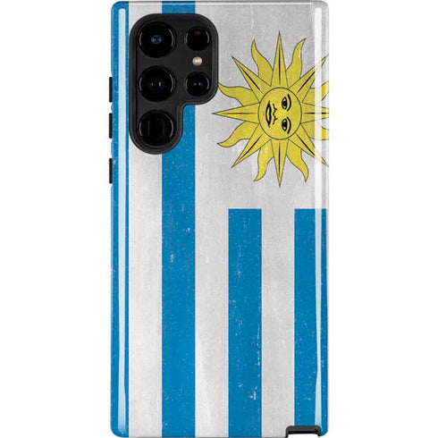 Uraguay Flag Distressed Galaxy Cases